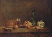 Jean Baptiste Simeon Chardin Style life with olive glass Germany oil painting artist